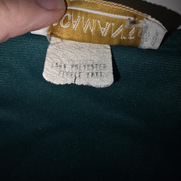 Vintage Romans Teal Button Front House Dress Duster Embroidered Collar XL - Picture 6 of 7